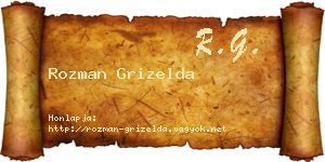 Rozman Grizelda névjegykártya
